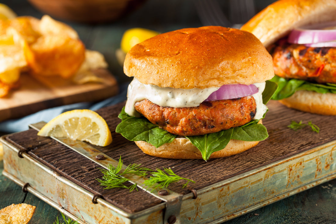 Smoky Chipotle Salmon Burgers