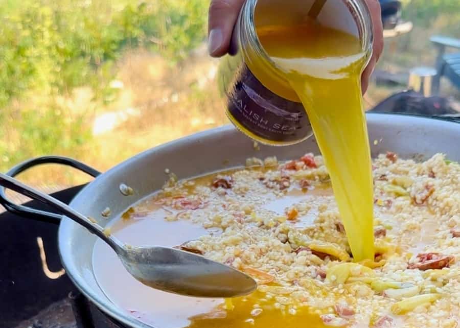 Salish Sea Saffron Halibut Bone Broth