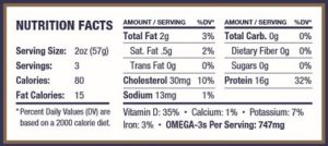 Wild Albacore Tuna Medallions Nutrition Facts
