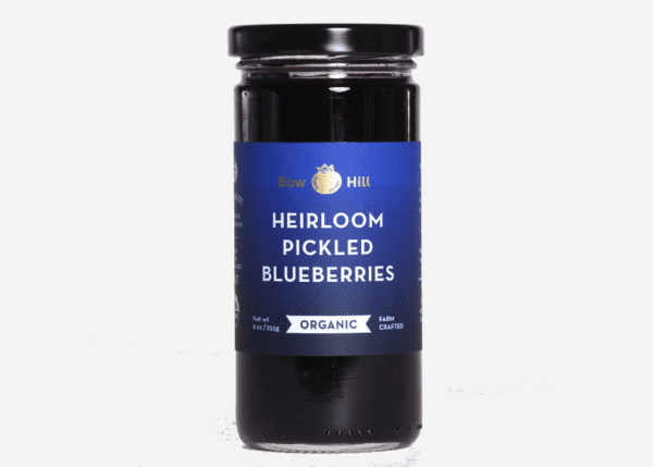 Organic pickled blueberries