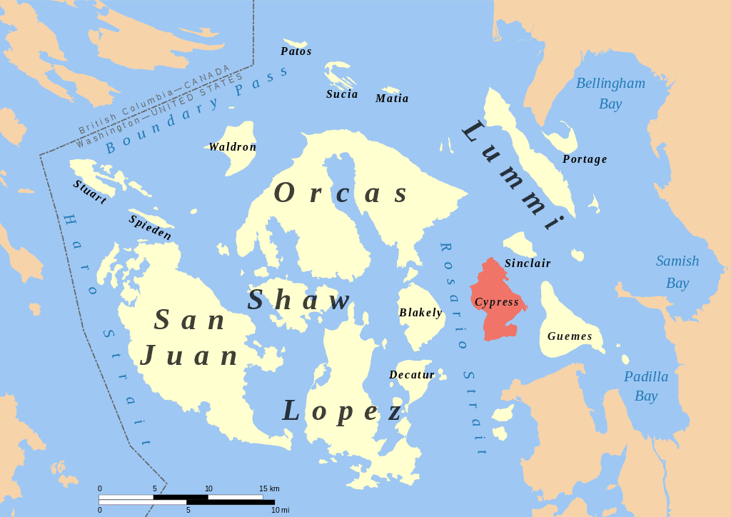 Cypress Island Map