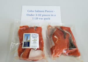 coho salmon pieces