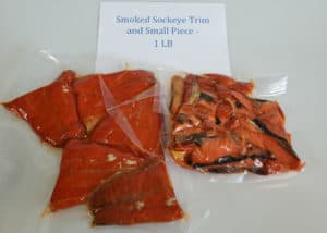sockeye salmon pieces