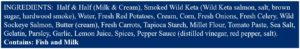 Northwest Smoked Wild Salmon Chowder Ingredients