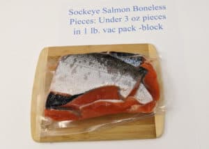 sockeye salmon pieces