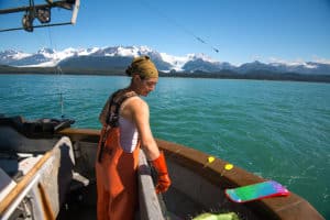 Coho fishing in Alaskan waters