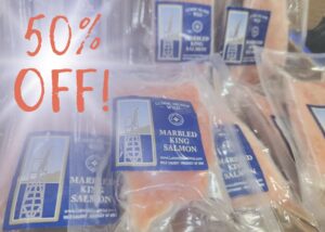 Marbled 6 oz Wild King Salmon Portions