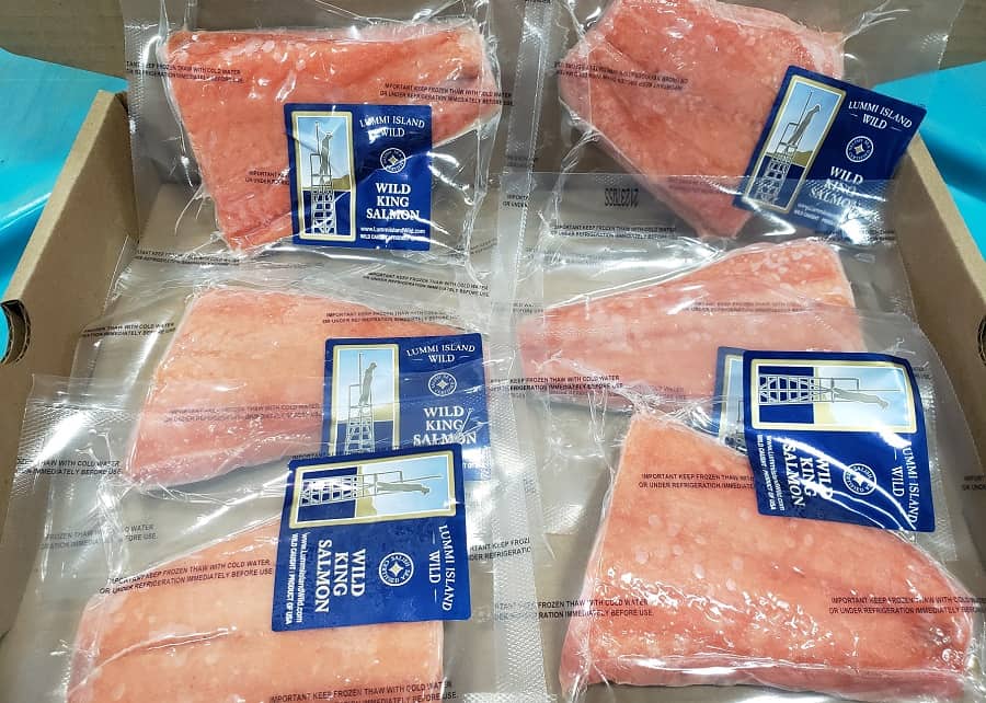 wild king salmon in LIW packaging