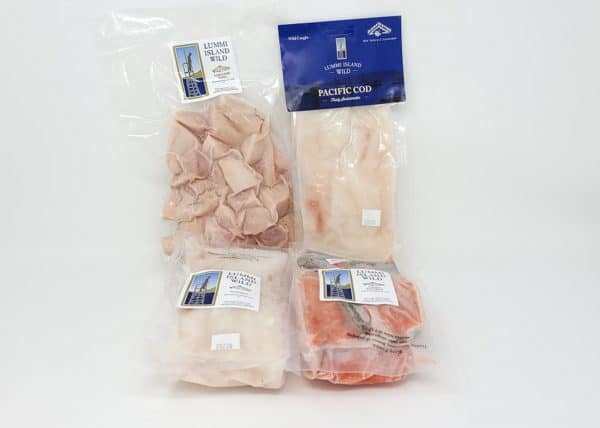packaged assortment of fish