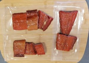 smoked sockeye salmon bites