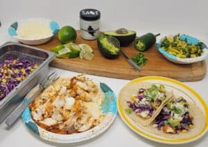 Halibut Fish Taco Night is all about the toppings